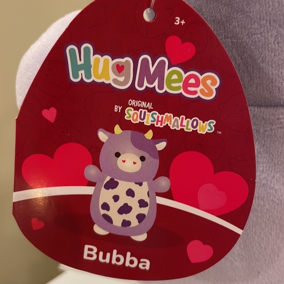 NWT 10” Bubba the Purple Cow Valentine Hugmees Squishmallow - Picture 5 of 6